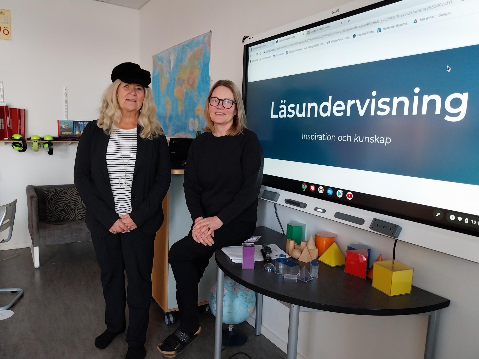 Rektor Alexandra och Lexploreambassadör Nina Ådahl till vänster
